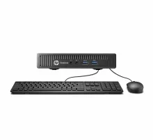 اتش بی إليتيدسك 705 G1 Miniالمصغر كمبيوتر مكتبي، معالج انتل کور i5-6th، ذاكرة الوصول العشوائي 16 جيجابايت، قرص صلب 512 جيجابايت SSD، كمبيوتر مكتبي مجدد