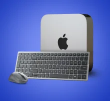 كمبيوتر سطح مكتب Apple mini + لوحة مفاتيح وماوس لاسلكيان من DELL