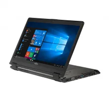 كمبيوتر محمول للأعمال من فوجيتسو لايف بوك P728، معالج إنتل كور i7 من الجيل الثامن، ذاكرة وصول عشوائي (RAM) سعة 16 جيجابايت، قرص تخزين SSD سعة 512 جيجابايت، شاشة لمس 12 بوصة بزاوية 360 درجة، نظام التشغيل ويندوز 10 برو